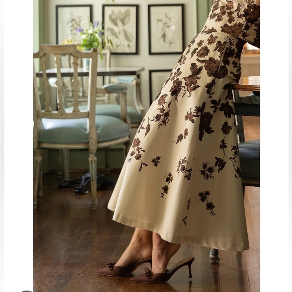 NWT Antonio Melani x Style Bungalow Chintz Floral Coordinating Canvas  Skirt - Picture 5 of 12